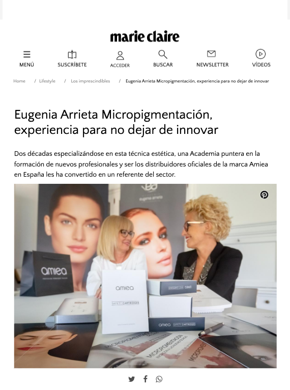 Entrevista Marie Claire al Equipo de Arrieta Micropigmentación 